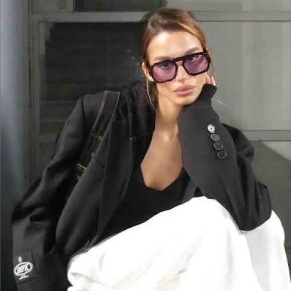 NWT Elisa Johnson Jane in Red Tortoise Sunglasses - Picture 4 of 10